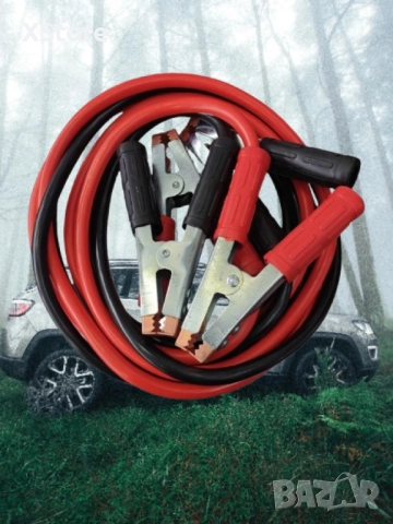 Мощни 2500 AMP бустер кабели за подаване на ток — Стартирайте автомобила за секунди, снимка 1