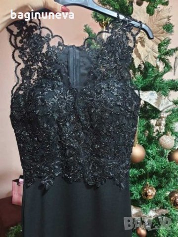 Нова Дамска секси черна рокля размер М-Л, снимка 3 - Рокли - 27988978