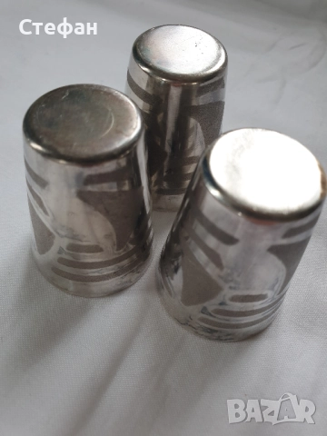 Посребрени чашки с позлата , снимка 5 - Антикварни и старинни предмети - 51941604