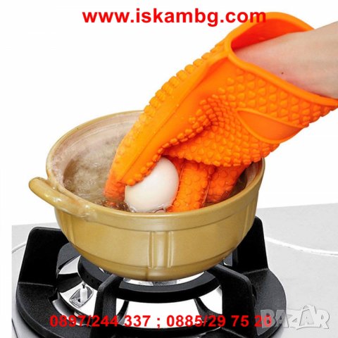 СИЛИКОНОВА РЪКАВИЦА ЗА ГОТВЕНЕ И ГОРЕЩИ СЪДОВЕ С 5 ПРЪСТА - КОД 2081, снимка 3 - Други стоки за дома - 26835209