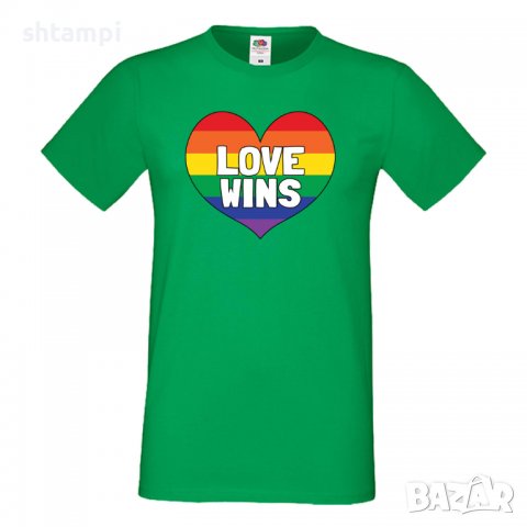 Мъжка тениска Love Wins multicolor Прайд,Празник.Повод,Изненада, снимка 5 - Тениски - 37103331