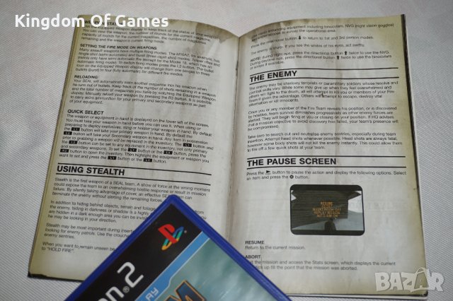 Игра за PS2 SOCOM: US Navy SEALs С Оригинална Кутия и Оригинален микрофон със слушалка, снимка 18 - Игри за PlayStation - 43824933