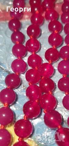 Красива огърлица от естествен Розов Рубин , снимка 5 - Колиета, медальони, синджири - 32954247