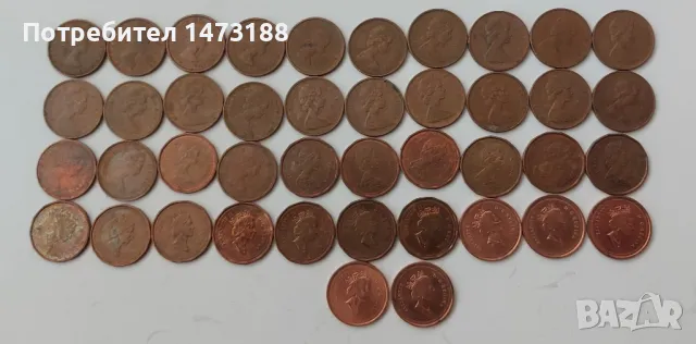 Голям лот по 1 цент Канада 1960-2001, снимка 2 - Нумизматика и бонистика - 49055015
