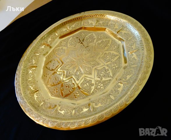 Старинен персийски поднос,плато 850 гр. , снимка 7 - Антикварни и старинни предмети - 29069052
