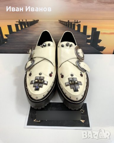 Coach Western Creeper дизайнерски кожени обувки с шипове номер 39- 40, снимка 6 - Дамски елегантни обувки - 40240618