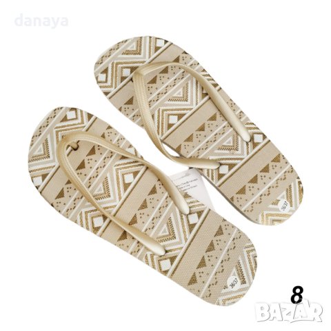 4265 Дамски джапанки с цветен принт, 36-41 номер, снимка 8 - Джапанки - 42988891