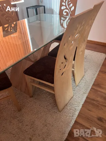 Трапезна маса със столове, снимка 3 - Маси - 47742881
