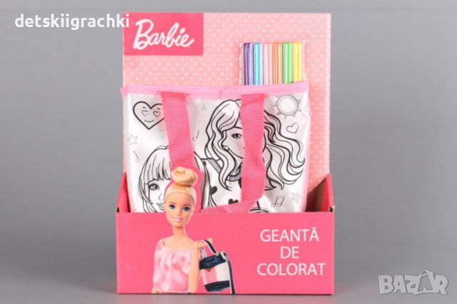 Чантичка за оцветяване Barbie - креативен комплект 