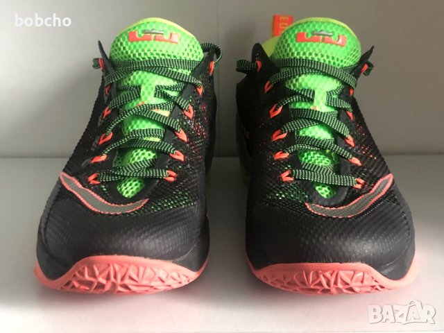 Nike LeBron 12 Low Remix Sneaker sz 10 Black/Metallic Silver-Green 724557-003, снимка 2 - Кецове - 38837819