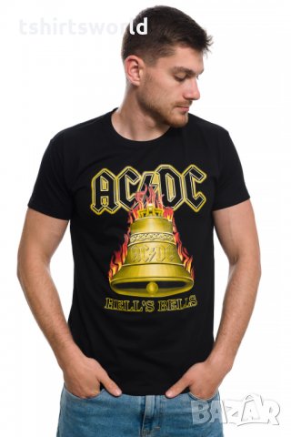 Нова мъжка тениска с дигитален печат на музикалната група AC/DC - Hells Bells, снимка 13 - Тениски - 29930800