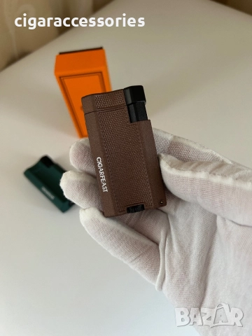 Запалка за пури с турбо пламък и вграден пънч - 2 цвята + кутия, снимка 7 - Запалки - 52799676