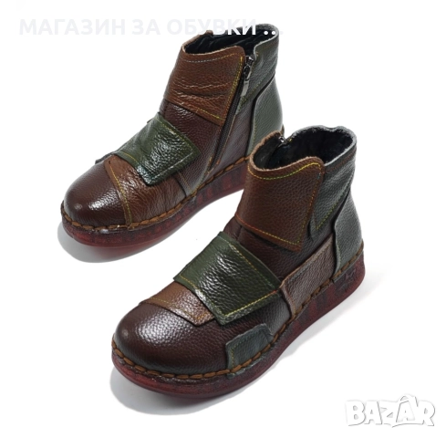 ДАМСКИ БОТИ ОТ ЕСТЕСТВЕНА КОЖА - код: Е18061, снимка 4 - Дамски боти - 52142261
