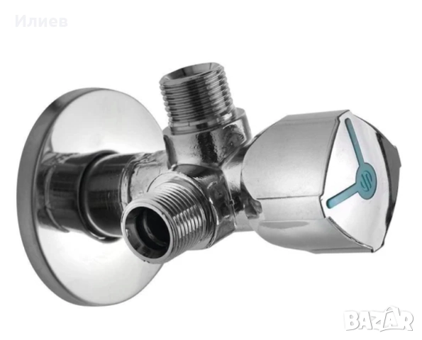 Ъглов трипътен кран 1/2x1/2x1/2'' Arco A-80 Twin 