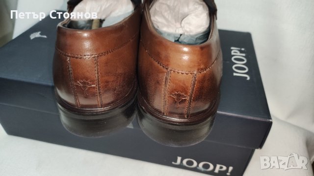 Страхотни мъжки половинки от естествена кожа JOOP ! №46, снимка 7 - Официални обувки - 43883317