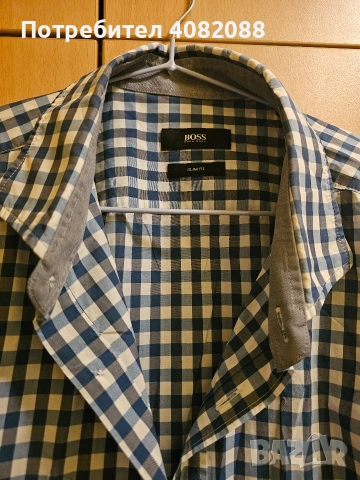 Риза Boss slim fit, размер XL, снимка 3 - Ризи - 53237742