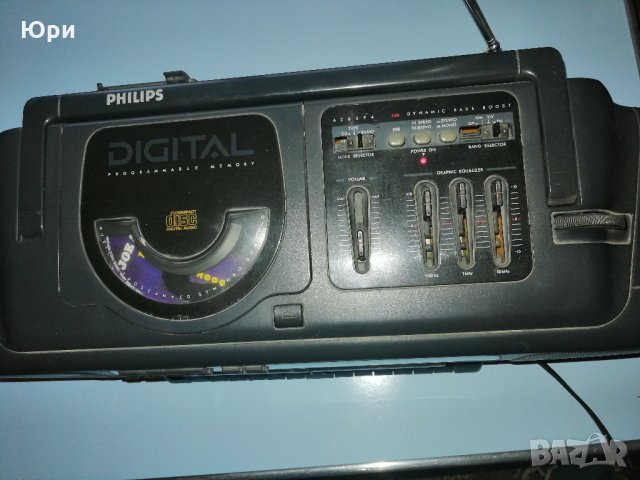 Двукъсетъчен PHILIPS AZ 8394 BOOMBOX GHETTOBLASTER от 80те, снимка 4 - Аудиосистеми - 32328414