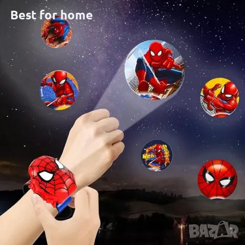 Часовник-проектор Спайдърмен с 24 фигурки Maxpro, снимка 5 - Други - 49752150