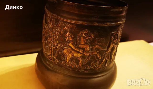 Старинен меден съд в античен стил., снимка 3 - Други ценни предмети - 49645790