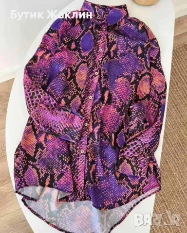 Дамска сатенена риза удължен модел, снимка 1