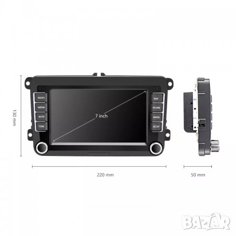 Мултимедия, 8" за кола, двоен дин, автомобил, навигация, Volkswagen, VW, golf 5, passat polo Skoda, снимка 8 - Аксесоари и консумативи - 37057363