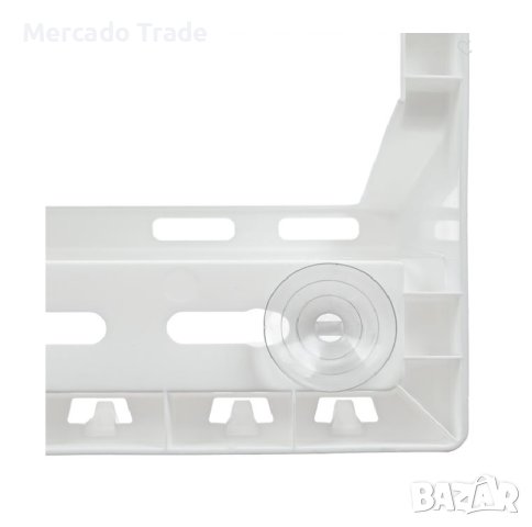 Декоративен рафт за баня Mercado Trade, 3 рафта, Пластмаса, Бял, снимка 4 - Декорация за дома - 44079535