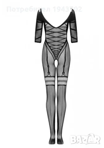 Очарователно целокупно боди с отворено дъно G329 Obsessive, снимка 4 - Бельо - 47558421