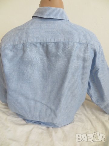 Мъжка риза с дълъг ръкав от лен Marks & Spencer  , снимка 3 - Ризи - 26518382