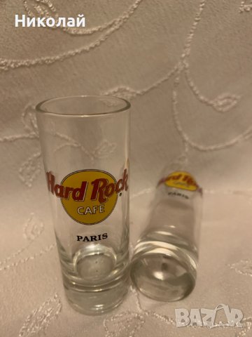 Чашки за шот Hard Rock Café Paris 2 бр Pair of Shot Glasses HRC Paris, снимка 6 - Колекции - 44131374