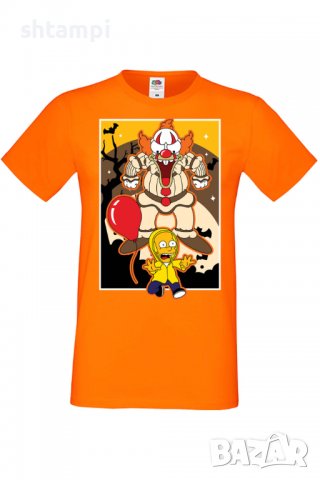 Мъжка тениска The Simpsons Krusty The Clown Pennywise 01,Halloween,Хелоуин,Празник,Забавление,Изнена, снимка 9 - Тениски - 38136483