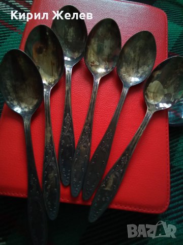 Стари руски ножчета лажички посребени , снимка 8 - Антикварни и старинни предмети - 23737056