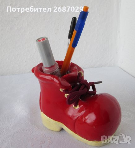 Керамични обувки пепелник моливник, обувка