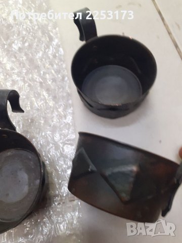 Комплект от 5 медни подстакани за чаши, снимка 4 - Декорация за дома - 38921201