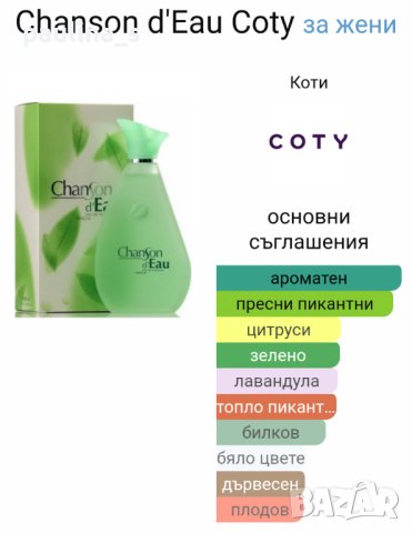 Дамски парфюм "Chanson d'eau" by Coty , снимка 5 - Дамски парфюми - 32664667