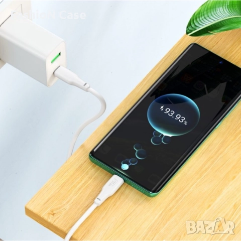 Кабел Type-C към Type-C 2M Бял 60W, снимка 4 - USB кабели - 52412179