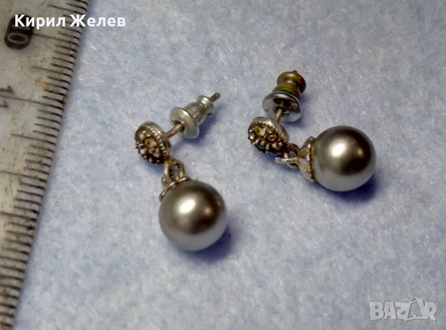 СИМПАТИЧНИ СКЪПОЦЕННИ ВИНТИДЖ АРТ ПОСРЕБРЕНИ ОБЕЦИ от БЛАГОРОДНА СТОМАНА с ИСКРЯЩИ ЦИРКОНИ 38367, снимка 6 - Обеци - 50530781