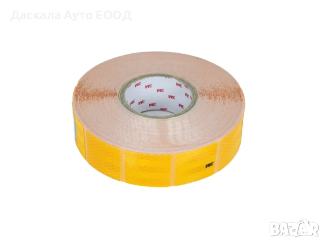 Жълта 3М светлоотразителна лента тиксо на квадрати за брезент 45м , снимка 2 - Аксесоари и консумативи - 53563830