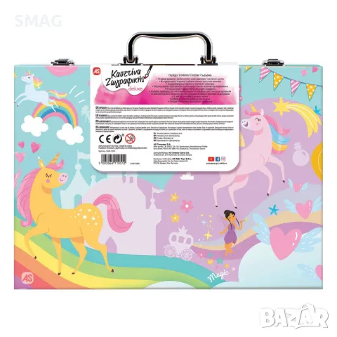 Луксозна дървена кутия за рисуване на еднорог със 100 аксесоара S_1227944, снимка 6 - Рисуване и оцветяване - 49256085