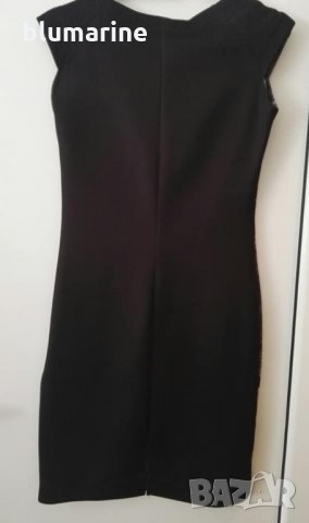 Черна рокля с флорални мотиви , снимка 5 - Рокли - 26528519