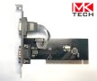 PCI to Serial 2 ports High Profile MKTECH - НОВИ, снимка 3