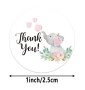 100 бр Thank You слон слонче самозалепващи лепенки стикери за ръчна изработка за подарък, снимка 2
