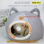 Кръгла пухкава къщичка за котка - КОД 4331, снимка 9