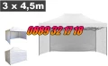 Градинска сгъваема шатра 3х4.50м с три страници, шатра хармоника 3х4.5, снимка 2