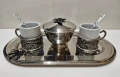 Сребрист сервиз за кафе, снимка 1