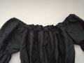 Дамска къса рокля с дълги буфан ръкави в черен цвят р-р S, снимка 5