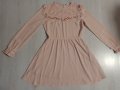 Елегантна рокля цвят пудра С-М, снимка 1