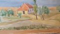 СТАРА КАРТИНА ПЕЙЗАЖ АКВАРЕЛ, снимка 4