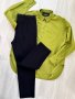 Hugo Boss елегантен черен панталон и риза в прекрасен зелен цвят JJXX , снимка 1 - Панталони - 44119948