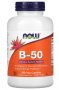 Витамин Б комлекс - NOW Foods, B-50, 250 Veg Capsules, снимка 1 - Хранителни добавки - 37462380