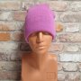 Нова зимна дамска/детска шапка в розов цвят, снимка 4